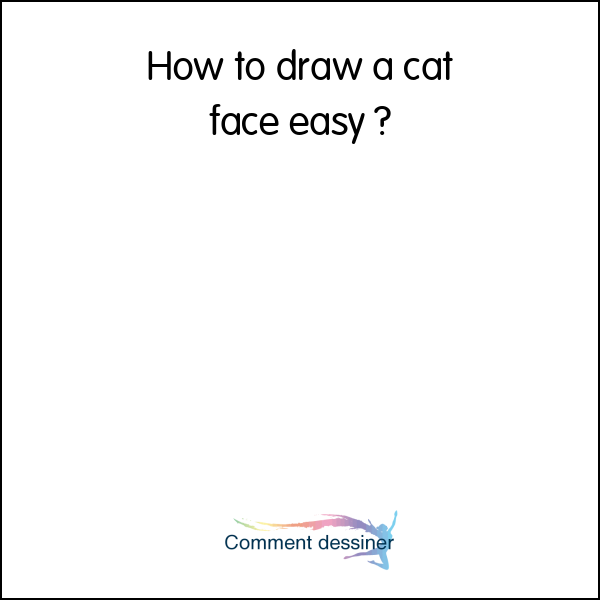 How to draw a cat face easy